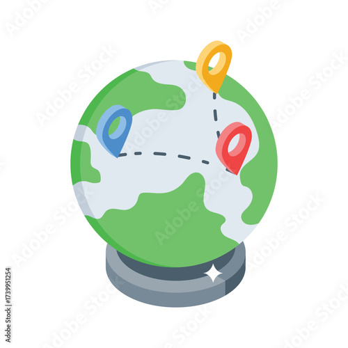 Worldwide delivery concept isometric vector design