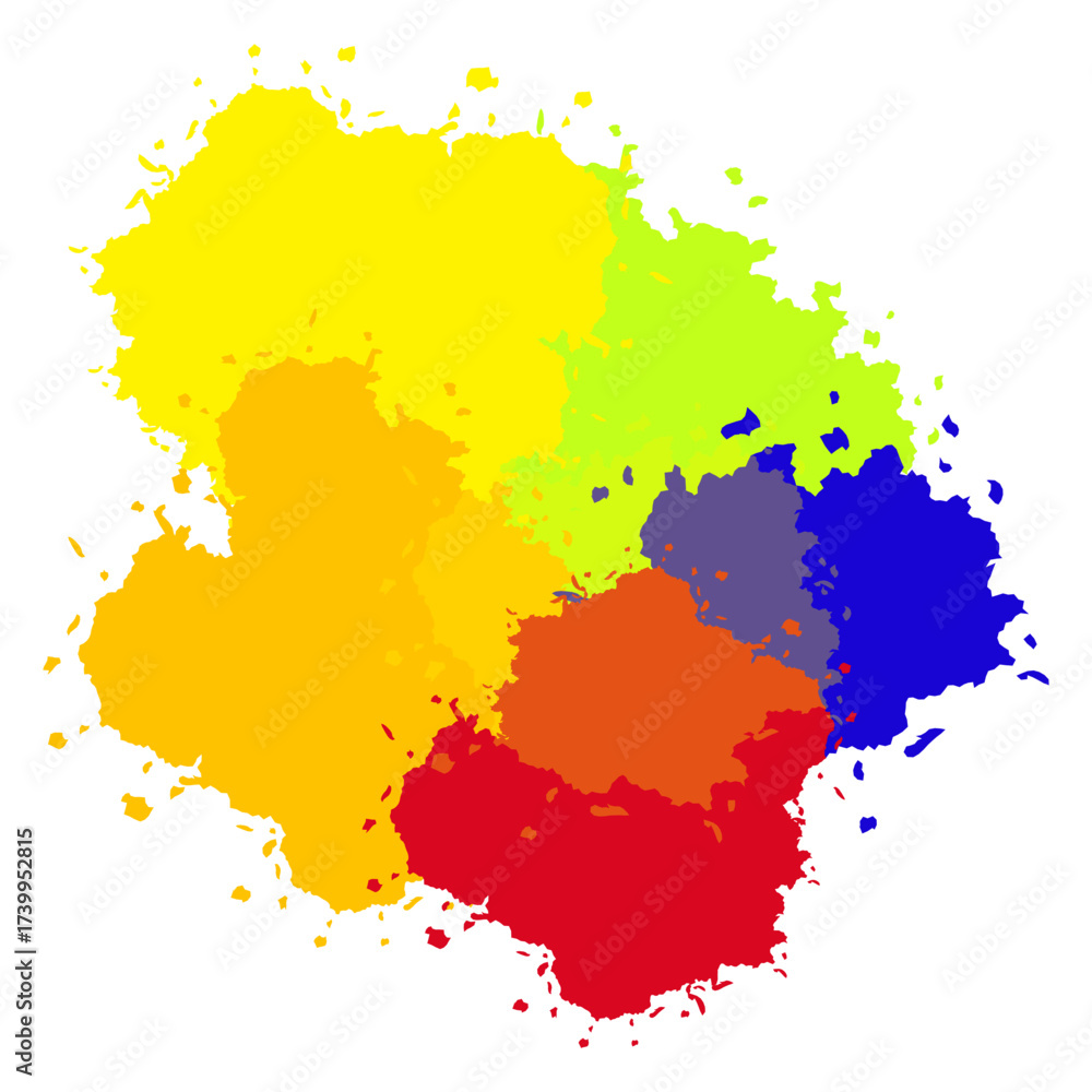 Naklejka premium Ink Splash Multicolor