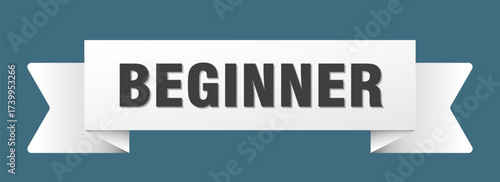 beginner ribbon isolated on transparent background. beginner ribbon