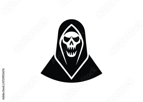 death hood silhouette vector icon