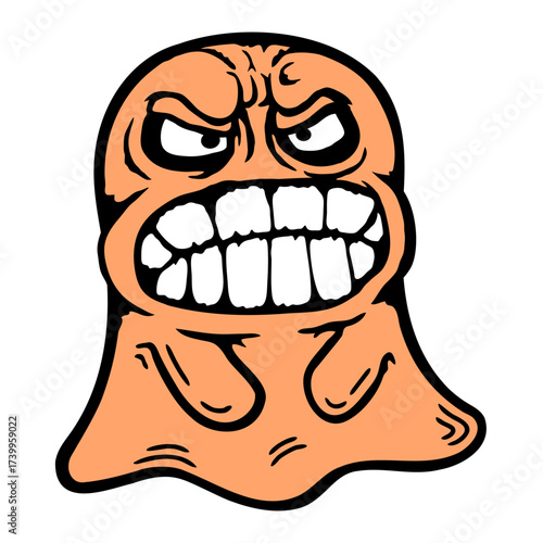 Angry Ghost Monster Halloween Evil Mad Scary Creepy