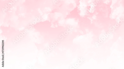 Pink sky and white cloud detail in background with copy space. Sugar cotton pink clouds background. Sky Nature Landscape Background. The summer heaven with colorful clearing sky. Vector illustration.