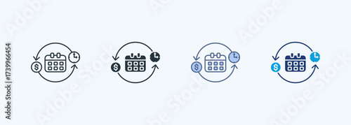 Subscription Payment Multiple Style Icon Collection