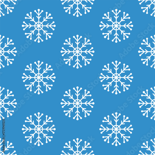 Snowflakes seamless pattern. Vector illustration.