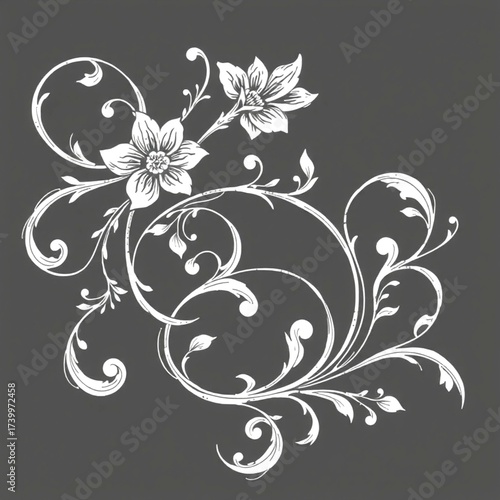 vector illustration of a floral ornament