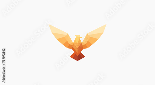 A vector illustration of a burning bird in an autumn floral design with orange and yellow color elements
