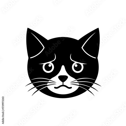 vector illustration of a cat head