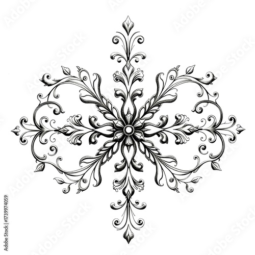 vector illustration of a floral ornament