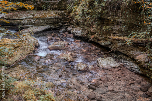 Over millions of years, the Orfento River (in the municipality of Caramanico Terme) has carved out a narrow gorge now covered by dense riparian vegetation featuring willows, ferns, and mosses.