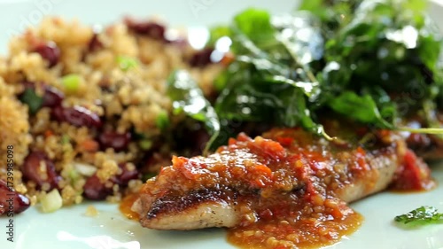 Best Salmon Steak of sweet and spicy sauce