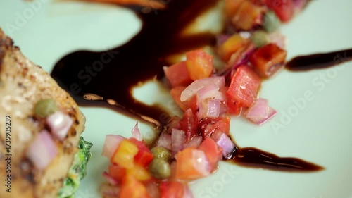 Best Salmon Steak of sweet and spicy sauce