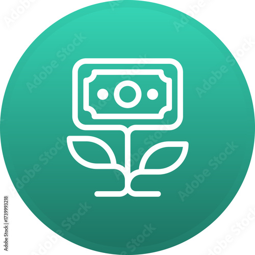 Conceptual illustration of a money plant symbolizing financial growth and investment returns