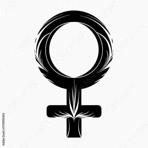 Female symbol isolated on white background