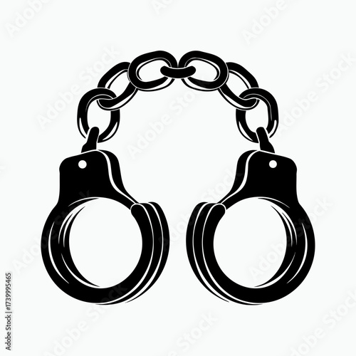 Handcuffs isolated on white background