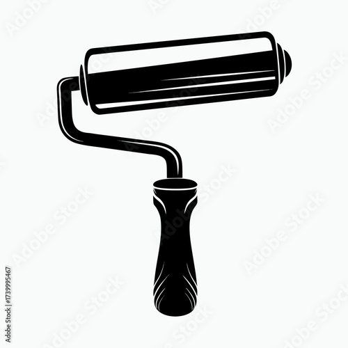 Paint roller isolated on white background