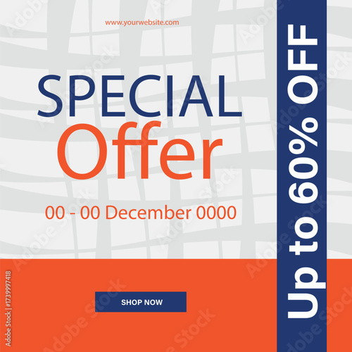 Abstract sales promotion banner Free Vector