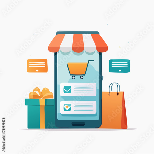Mobile Shopping App, Online Store, E-commerce, Digital Retail