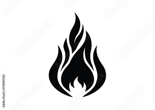spirit flame silhouette vector icon