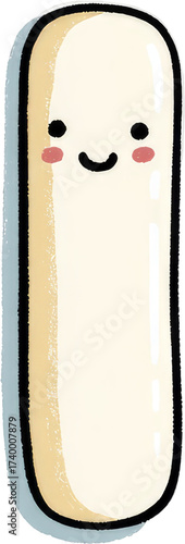 Cute Cartoon Tongue Depressor with a Happy Face.