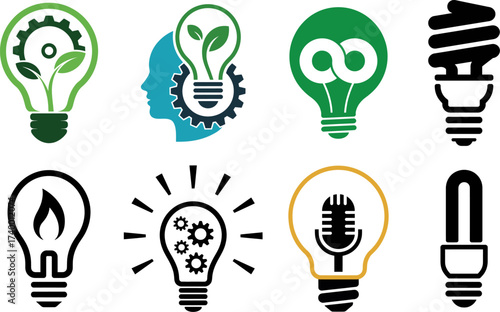 Collection of Creative Light Bulb Ideas and Concepts
