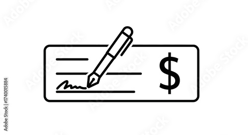 Check Payment Icon – Banking Finance Money Transaction Symbol