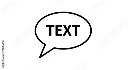 Text Message Icon – Chat Speech Bubble Symbol