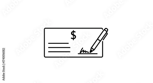 Check Payment Icon – Banking Finance Money Transaction Symbol