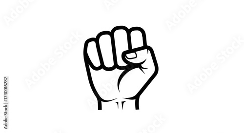 Fist Icon – Power Strength Resistance Symbol