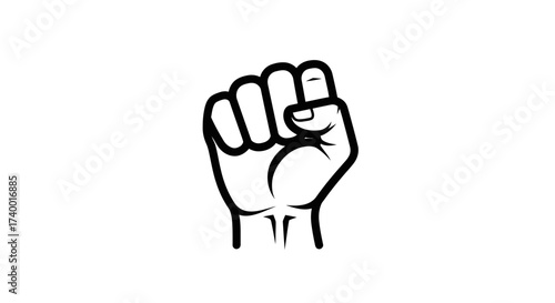 Fist Icon – Power Strength Resistance Symbol