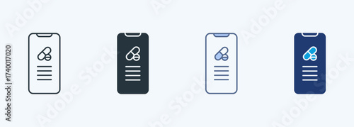Drug Information Multiple Style Icon Collection