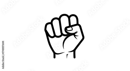 Fist Icon – Power Strength Resistance Symbol