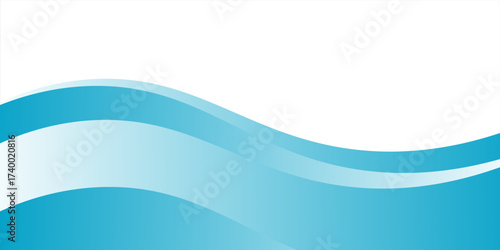 Blue and white business wave banner background. vector