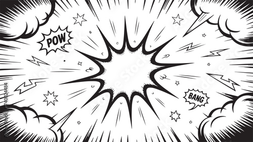 Collection of hand drawn punk rock style icons for graphic design