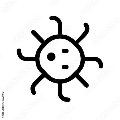 Virus Icon Set – Pathogen, Microbe, Infection, Bacteria, Disease, Germ, Biohazard