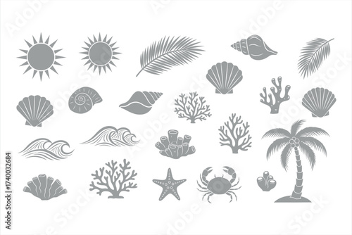 Summer Beach Icons Collection