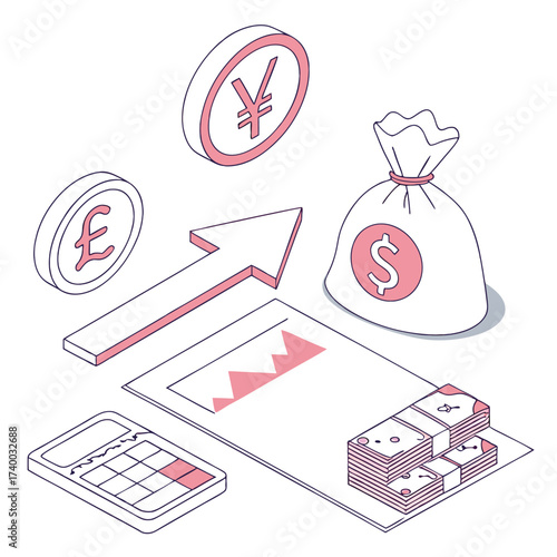 Charity donation illustration isometric
