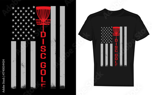 Disc golf basket and flag silhouette design for enthusiasts and gift giving