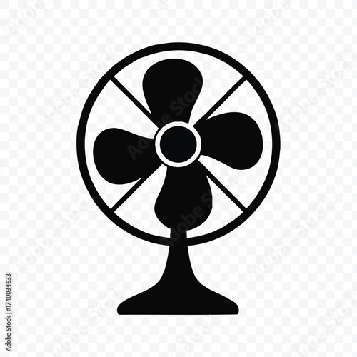electric fan cooling appliance icon symbol