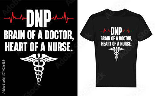 Doctor of nursing practice dnp brain rn nurse silhouette design for healthcare professionals and medical education