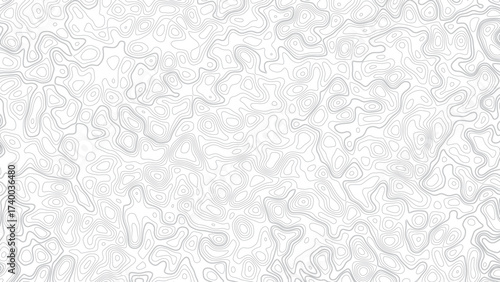 Topographic map patterns, topography line map. Abstract Topographic Pattern in Black and White. Abstract topographic contours map background. 