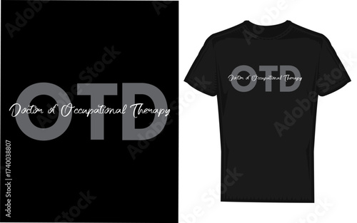 Doctor of occupational therapy otd graduate academic symbol with a distinguished silhouette representing advanced professional practice and healthcare education silhouette