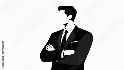 Man in suit with arms crossed