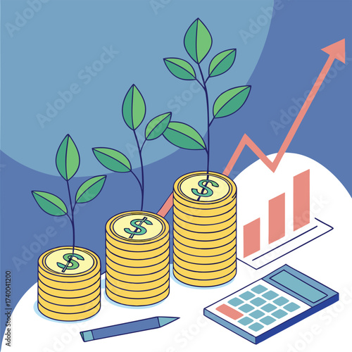 Financial growth illustration