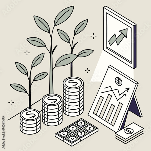 Financial growth illustration