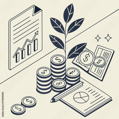 Financial growth illustration