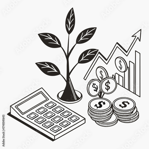 Financial growth illustration