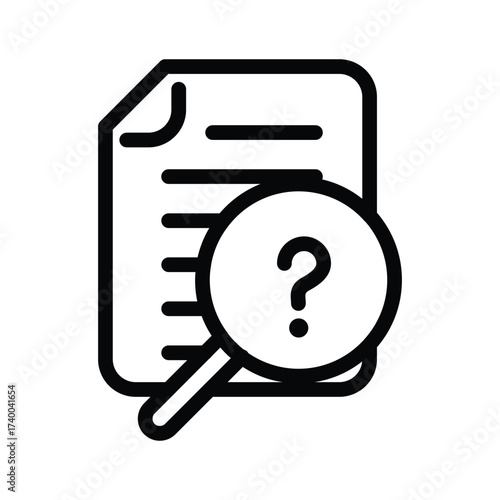 suspicious outline icon vector design good for web or mobile app