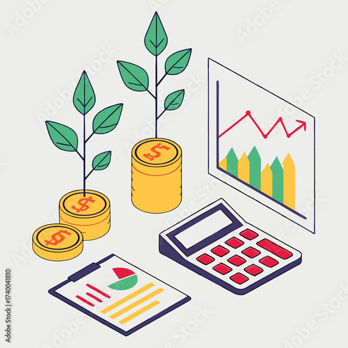 Financial growth illustration