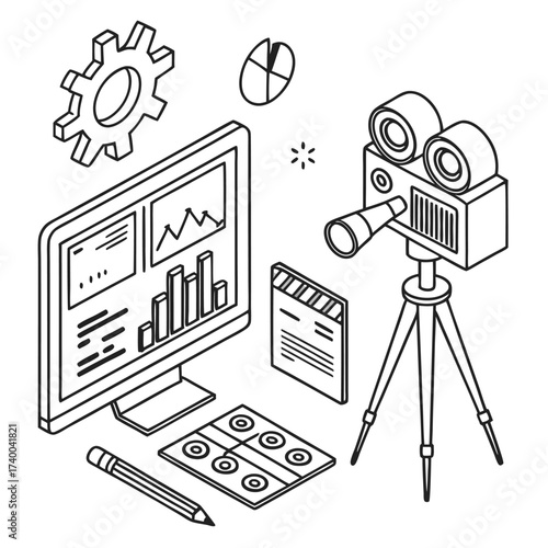Film production data analysis graphic design