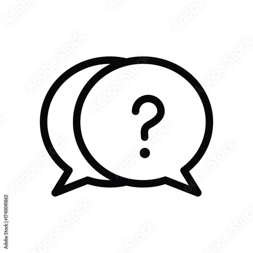 asking Concept outline icon vector design good for web or mobile app
